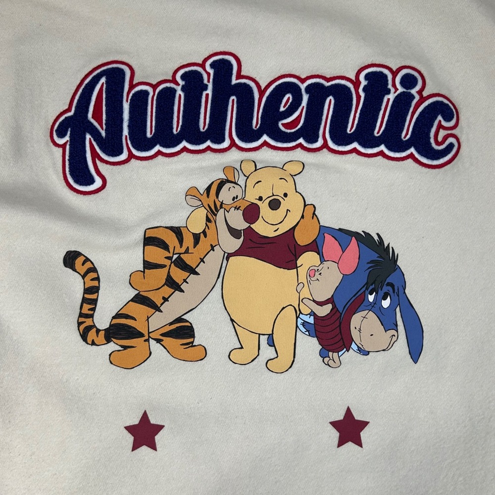 Disney Winnie the Pooh Kids Hoodie Almond Beige Patch Sleeve LH42404FH M 8-10‎ - Picture 10 of 11